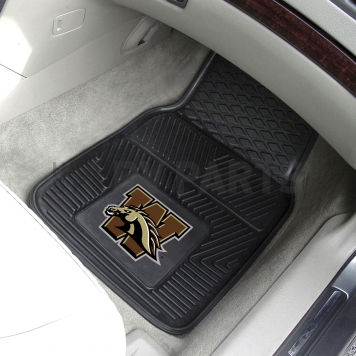Fan Mat Floor Mat - Universal Fit Black Vinyl Set of 2 - 17374-1