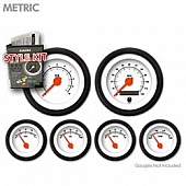 Aurora Instuments Gauge Face Overlay - Fiber White Daytime Color/ Black Letter Color - 5609
