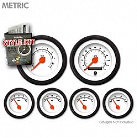 Aurora Instuments Gauge Face Overlay - Fiber White Daytime Color/ Black Letter Color - 5609