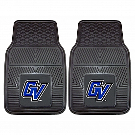 Fan Mat Floor Mat - Universal Fit Black Vinyl Set of 2 - 17376
