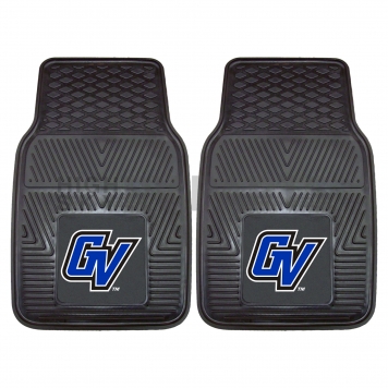 Fan Mat Floor Mat - Universal Fit Black Vinyl Set of 2 - 17376