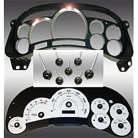 US Speedo Gauge Face Overlay - White Daytime Color/ Blue Letter Color - PLK0540