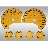 US Speedo Gauge Face Overlay - White Daytime Color/ Black Letter Color - C60830