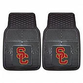 Fan Mat Floor Mat - Universal Fit Black Vinyl Set of 2 - 8785
