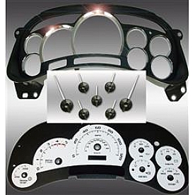 US Speedo Gauge Face Overlay - White Daytime Color/ Black Letter Color - PLK0540D