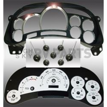 US Speedo Gauge Face Overlay - White Daytime Color/ Black Letter Color - PLK0540D