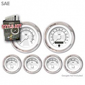 Aurora Instuments Gauge Face Overlay - Fiber White Daytime Color/ Black Letter Color - 1670