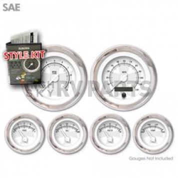 Aurora Instuments Gauge Face Overlay - Fiber White Daytime Color/ Black Letter Color - 1670
