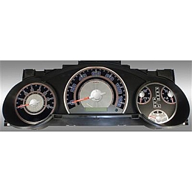 US Speedo Gauge Face Overlay - Silver Daytime Color/ Blue Letter Color - SSFJ01B