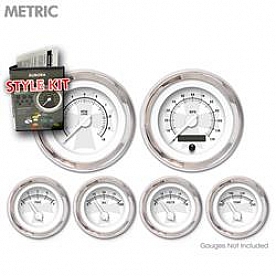 Aurora Instuments Gauge Face Overlay - Fiber White Daytime Color/ Black Letter Color - 5301