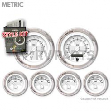 Aurora Instuments Gauge Face Overlay - Fiber White Daytime Color/ Black Letter Color - 5301