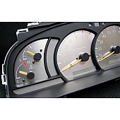 US Speedo Gauge Face Overlay - Silver Daytime Color/ White Letter Color - SSTUN02