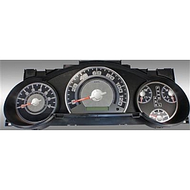 US Speedo Gauge Face Overlay - Silver Daytime Color/ White Letter Color - SSFJ01W