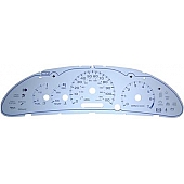 US Speedo Gauge Face Overlay - Silver Daytime Color/ Black Letter Color - CAV032