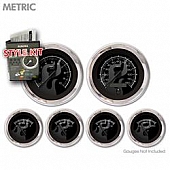 Aurora Instuments Gauge Face Overlay - Fiber Black Daytime Color/ White Letter Color - 5323
