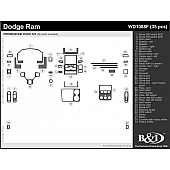 B & I Fender Dash Panel Trim WD1088FCFI