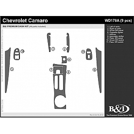 B & I Fender Dash Panel Trim WD179ASA2