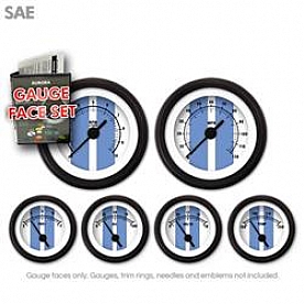 Aurora Instuments Gauge Face Overlay - Fiber White Daytime Color/ Black Letter Color - 8350