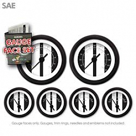 Aurora Instuments Gauge Face Overlay - Fiber Black Daytime Color/ Gray Letter Color - 8354