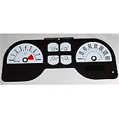 US Speedo Gauge Face Overlay - White Daytime Color/ Black Letter Color - MUS0860