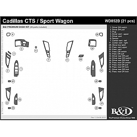B & I Fender Dash Panel Trim WD852BSDB