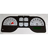 US Speedo Gauge Face Overlay - Silver Daytime Color/ Black Letter Color - MUS0862