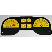 US Speedo Gauge Face Overlay - Yellow Daytime Color/ Black Letter Color - MUS0863