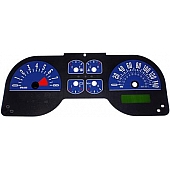 US Speedo Gauge Face Overlay - Blue Daytime Color/ White Letter Color - MUS0864