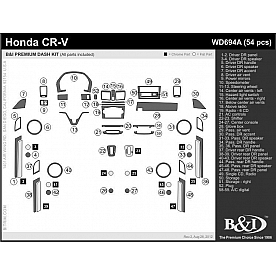 B & I Fender Dash Panel Trim WD694ASDB