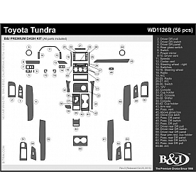 B & I Fender Dash Panel Trim WD1126BSDB