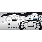US Speedo Gauge Face Overlay - White Daytime Color/ Blue Letter Color - PLK0230