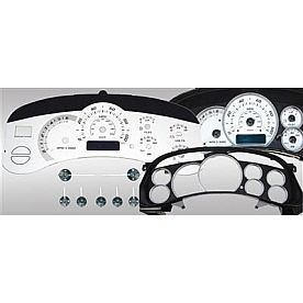 US Speedo Gauge Face Overlay - White Daytime Color/ Blue Letter Color - PLK0230