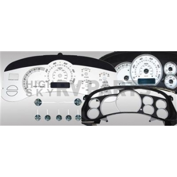 US Speedo Gauge Face Overlay - White Daytime Color/ Blue Letter Color - PLK0230