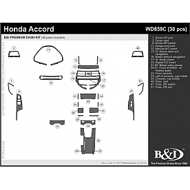 B & I Fender Dash Panel Trim WD859CDDA