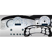 US Speedo Gauge Face Overlay - Silver Daytime Color/ Black Letter Color - PLK0232