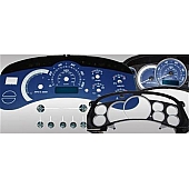 US Speedo Gauge Face Overlay - Blue Daytime Color/ White Letter Color - PLK0234