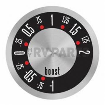 Aurora Instuments Gauge Face Overlay - Metal Silver Daytime Color/ White Letter Color - 62747