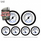 Aurora Instuments Gauge Face Overlay - Fiber White Daytime Color/ Black Letter Color - 8319