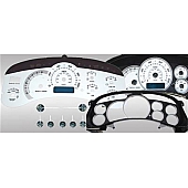 US Speedo Gauge Face Overlay - White Daytime Color/ Blue Letter Color - PLK0240
