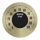 Aurora Instuments Gauge Face Overlay - Gold Daytime Color/ Black Letter Color - 62763