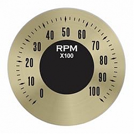 Aurora Instuments Gauge Face Overlay - Gold Daytime Color/ Black Letter Color - 62763
