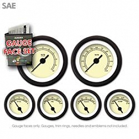 Aurora Instuments Gauge Face Overlay - Fiber Gray Daytime Color/ Black Letter Color - 15346