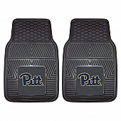 Fan Mat Floor Mat - Universal Fit Black Vinyl Set of 2 - 12796