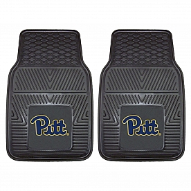 Fan Mat Floor Mat - Universal Fit Black Vinyl Set of 2 - 12796