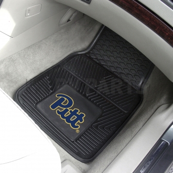 Fan Mat Floor Mat - Universal Fit Black Vinyl Set of 2 - 12796-1