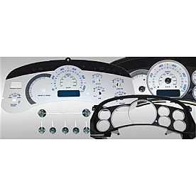 US Speedo Gauge Face Overlay - Silver Daytime Color/ Black Letter Color - PLK0242