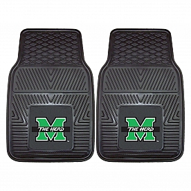 Fan Mat Floor Mat - Universal Fit Black Vinyl Set of 2 - 12823