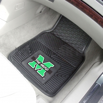 Fan Mat Floor Mat - Universal Fit Black Vinyl Set of 2 - 12823-1