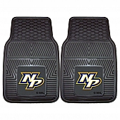 Fan Mat Floor Mat - Universal Fit Black Vinyl Set of 2 - 10585