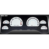 US Speedo Gauge Face Overlay - White Daytime Color/ Black Letter Color - WRA020